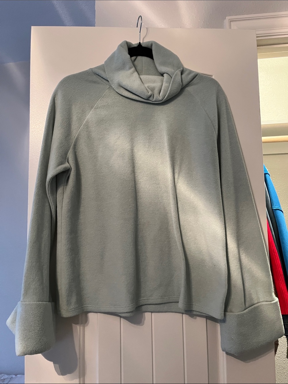 STYLUS Light Sage Cowl Neck Pullover Sweater